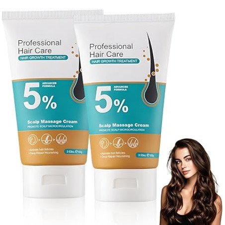 Professional Hair Growth and Scalp Massage Cream with Minoxidil and Biotin