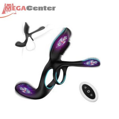 Vibrator for Couple, 3 in 1 Vibrating Cock Ring