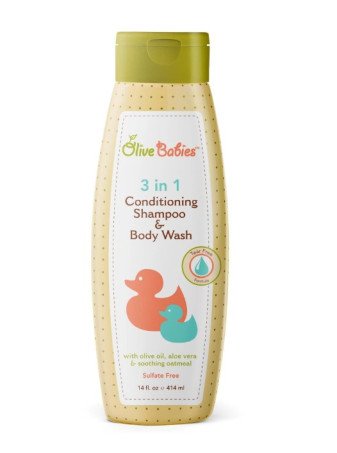 Olive Babies 3 in 1 Conditioning Shampoo & Body Wash 414 ML