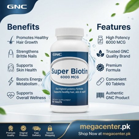 GNC Super Biotin 6000 MCG Price In Pakistan